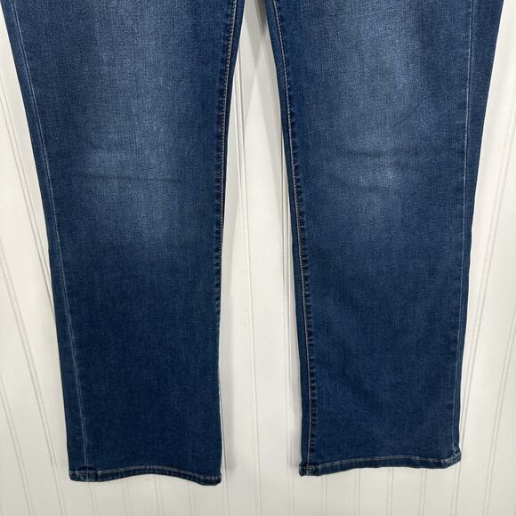 Lularoe Jeans Womens 32 US 14 Bootcut Blue Stretch Denim Tummy Panel Western EUC - Picture 4 of 14